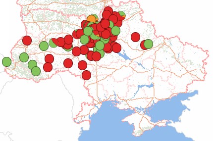 Карта якості води в Україні. Вміст нітратів у криничній воді Карта якості води в Україні. Вміст нітратів у криничній воді